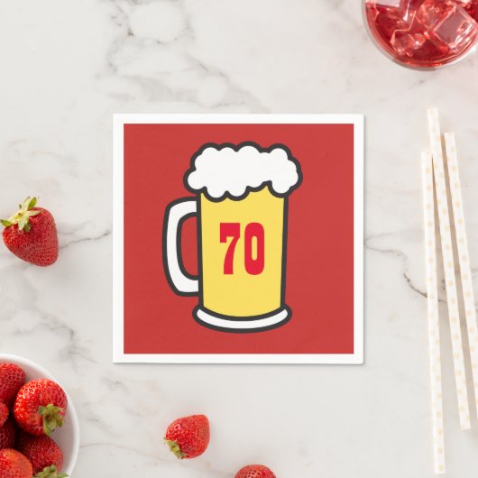 70e mijlpaal verjaardag van de Beer Napkins-partij Servet (Insitu)