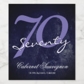 70e partij | Dagen/Jubileum Paars wit Wijn Etiket (Enkel label)