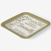 70e Partij Willekeurige Nummer Patroon Goud/Wit Papieren Bordje (Gebogen)