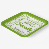 70e Partij Willekeurige Nummer Patroon Groen/Wit Papieren Bordje (Gebogen)