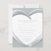 70e platina bruiloft, hartslagkaart RSVP kaartje (Achterkant)