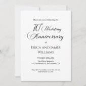 70e Platina bruiloft Jubileum Elegant Script Kaart (Voorkant)