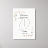 70e Platinum Birthday Canvas Afdruk (Voorkant)