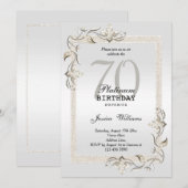 70e Platinum Birthday Kaart (Voorkant / Achterkant)