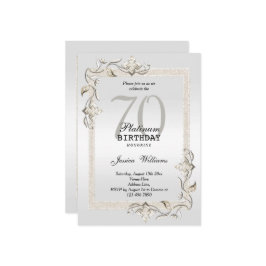 70e Platinum Birthday Kaart