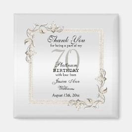 70e Platinum Birthday Magneet