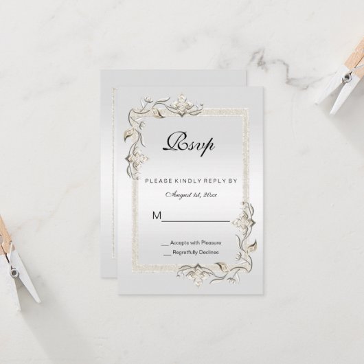 70e Platinum Birthday RSVP (Voorkant / Achterkant in situ)