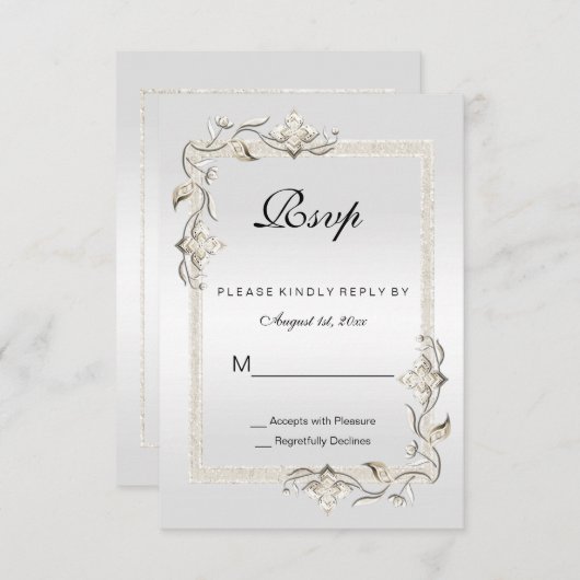 70e Platinum Birthday RSVP (Voorkant / Achterkant)