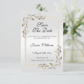 70e Platinum Birthday Save The Date (Staand voorkant)