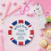 70e Platinum Celebration UNION JACK Papieren Bordje (Feest)
