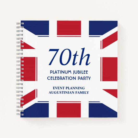 70e Platinum Jubilee Event Planning Notitieboek (Voorkant)