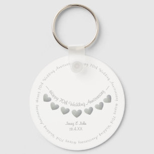 70e Platinum Wedding Jubileum gift Sleutelhanger