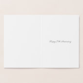 70e Platinum Wedding Jubileum kaart met hart (Binnen)