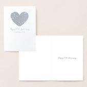 70e Platinum Wedding Jubileum kaart met hart (Display)