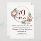 70e Platinum Wedding Jubileum Save The Date (Voorkant / Achterkant)