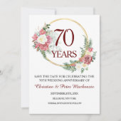 70e Platinum Wedding Jubileum Save The Date (Voorkant)