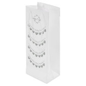 70e Platinum Wedding Jubileum Wijn Cadeautas (Achterkant Gekanteld)