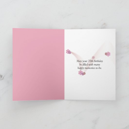 70e Roos op de geboorte Kaart (Binnen)