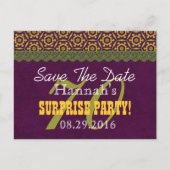 70e Save the Date SURPRISE Verjaardag V070D Aankondigingskaart (Voorkant)