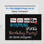 70e Sjabloon voor de uitnodiging tot het indienen (Voorkant / Achterkant)