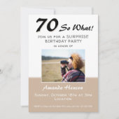 70e Surprise Birthday Party Photo Invitation (Voorkant)