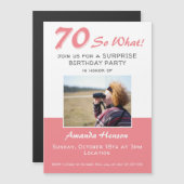 70e Surprise Birthday Party Photo Invitation Kaart (Voorkant / Achterkant)