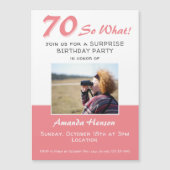70e Surprise Birthday Party Photo Invitation Kaart (Voorkant)