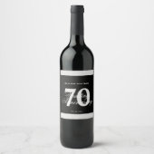 70e trouwdag aangepast wijnlabel wijn etiket (Voorkant)