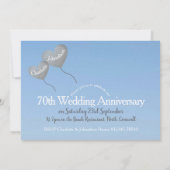 70e trouwdag platina hartballon kaart (Achterkant)