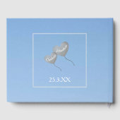 70e trouwdagjubileum platina hart ballon gastenboek (Achterkant)