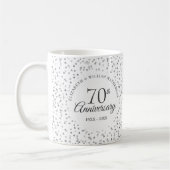 70e trouwjubileum Liefdesharten Confetti Koffiemok (Links)