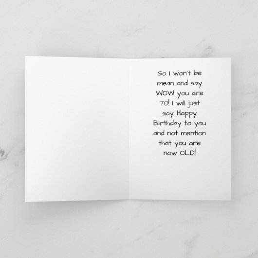 **70e TWEEDE MAANDAG** IK WIL U "KLEINE" FUNNY MAK Kaart (Binnen)