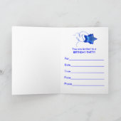 70e uitnodiging met disco-bal en regenboogsterren (Binnen)