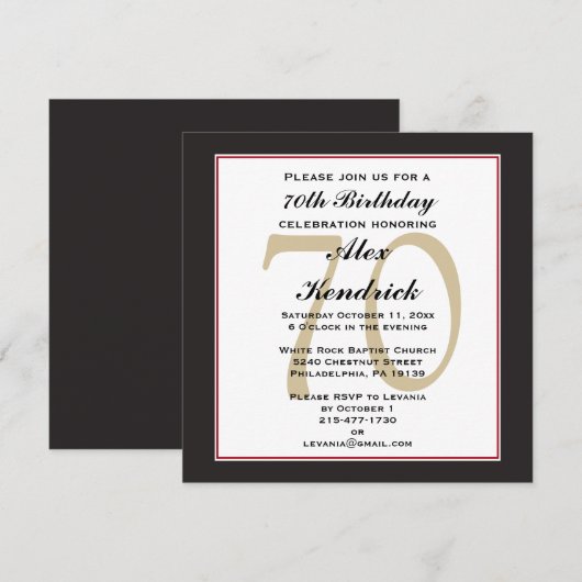 70e uitnodiging ter gelegenheid van de geboorte (Voorkant / Achterkant)