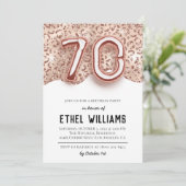 70e uitnodiging van de Birthday Party (Staand voorkant)