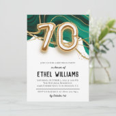 70e uitnodiging van de Birthday Party (Staand voorkant)