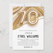 70e uitnodiging van de Birthday Party (Voorkant)