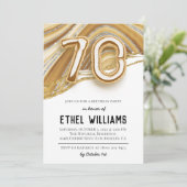 70e uitnodiging van de Birthday Party (Staand voorkant)