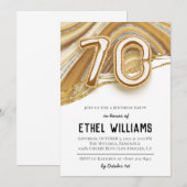 70e uitnodiging van de Birthday Party (Voorkant / Achterkant)