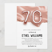 70e uitnodiging van de Birthday Party (Voorkant / Achterkant)