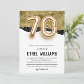 70e uitnodiging van de Birthday Party (Staand voorkant)