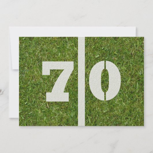 70e uitnodiging van de Birthday Party! (Voorkant)