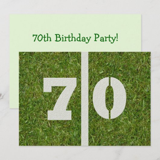 70e uitnodiging van de Birthday Party! (Voorkant / Achterkant)