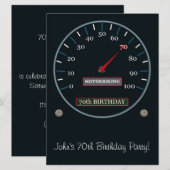 70e uitnodiging van de Birthday Party (Voorkant / Achterkant)