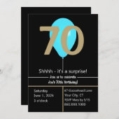 70e uitnodiging van de verjaardag (Voorkant / Achterkant)