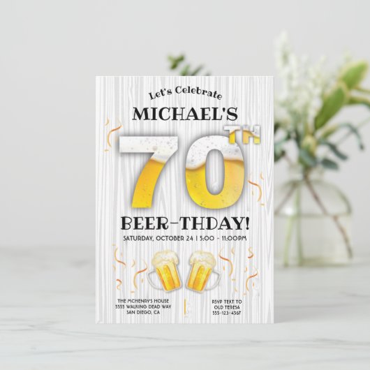 70e uitnodiging voor een wedstrijd van de Beer Bir (Staand voorkant)