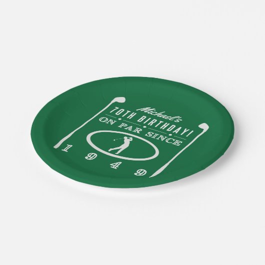 70e verjaardag 1949 voor de Golfers Papieren Bordje (Gekanteld)