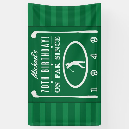 70e verjaardag 1949 voor de Golfers Spandoek (Verticaal)