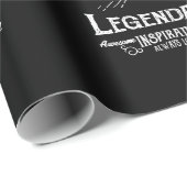 70e verjaardag 1952 Black Gold Add Name Legendary Cadeaupapier (Rol Hoek)