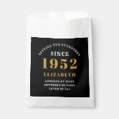 70e verjaardag 1952 Elegant Gold Red Favor Bag Bedankzakje (Voorkant)